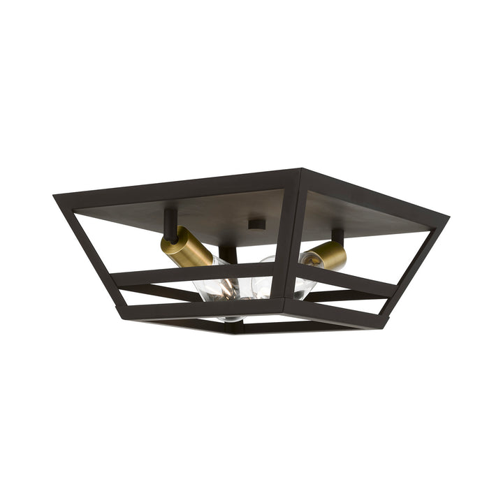 Livex Schofield 49560-07 Ceiling Light - Bronze w/Antique Brass