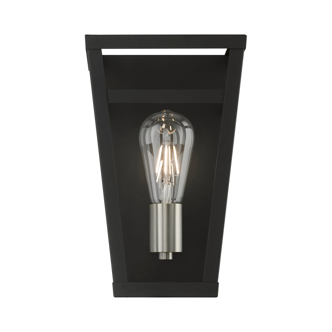 Livex Schofield 49567-04 Wall Sconce Light - Black w/Brushed Nickel