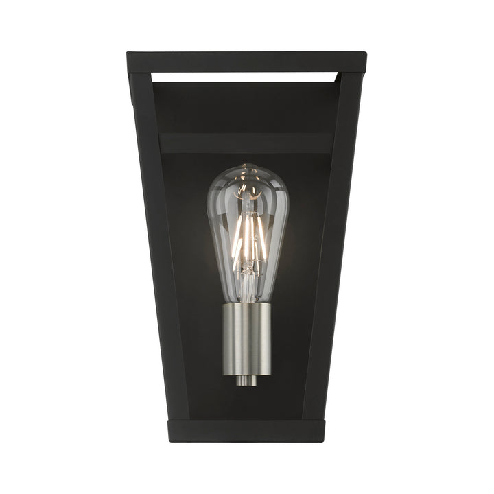 Livex Schofield 49567-04 Wall Sconce Light - Black w/Brushed Nickel