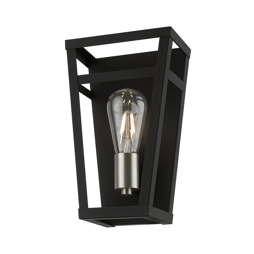 Livex Schofield 49567-04 Wall Sconce Light - Black w/Brushed Nickel