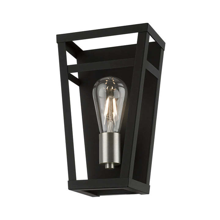 Livex Schofield 49567-04 Wall Sconce Light - Black w/Brushed Nickel