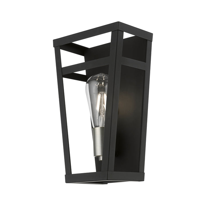 Livex Schofield 49567-04 Wall Sconce Light - Black w/Brushed Nickel