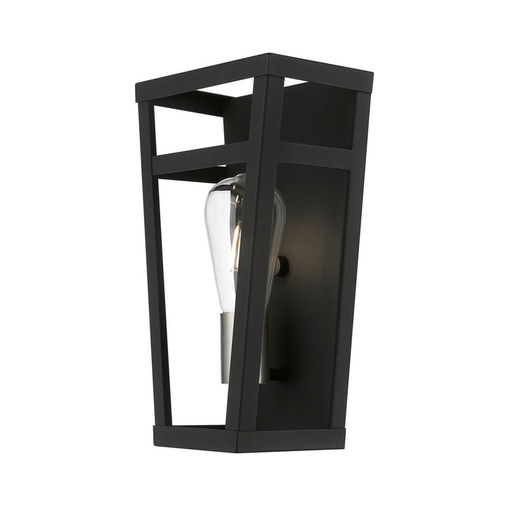 Livex Schofield 49567-04 Wall Sconce Light - Black w/Brushed Nickel