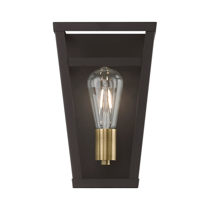 Livex Schofield 49567-07 Wall Sconce Light - Bronze w/Antique Brass