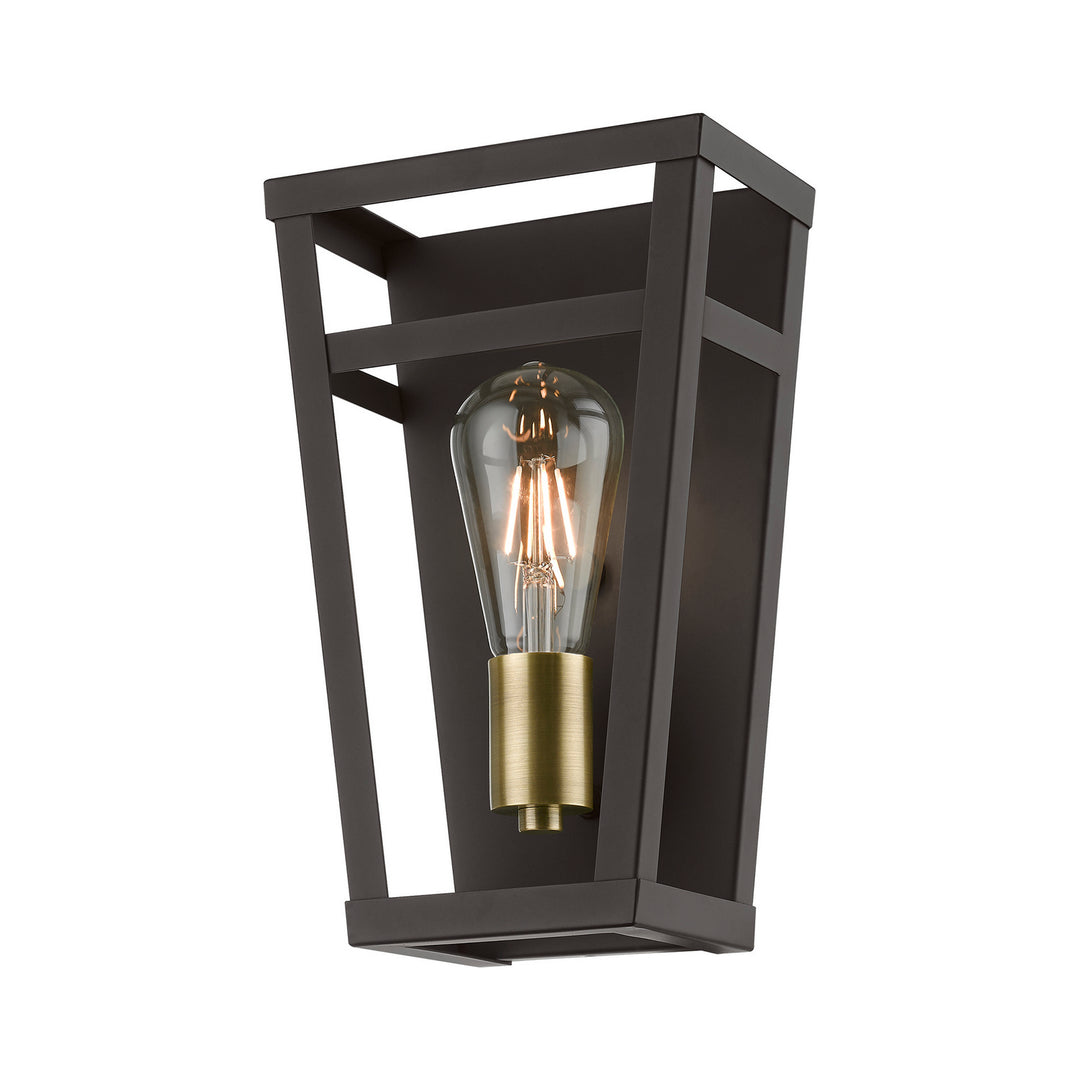 Livex Schofield 49567-07 Wall Sconce Light - Bronze w/Antique Brass