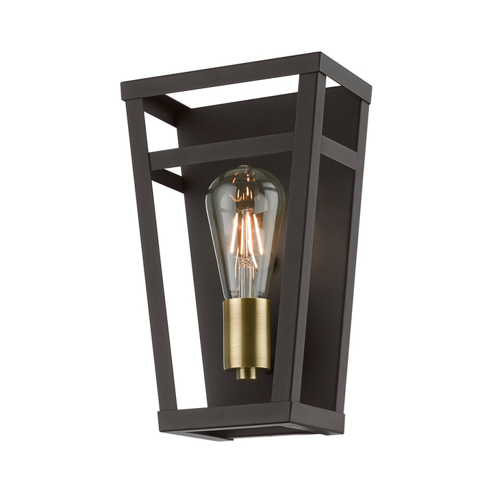 Livex Schofield 49567-07 Wall Sconce Light - Bronze w/Antique Brass