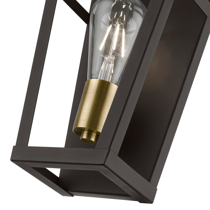 Livex Schofield 49567-07 Wall Sconce Light - Bronze w/Antique Brass