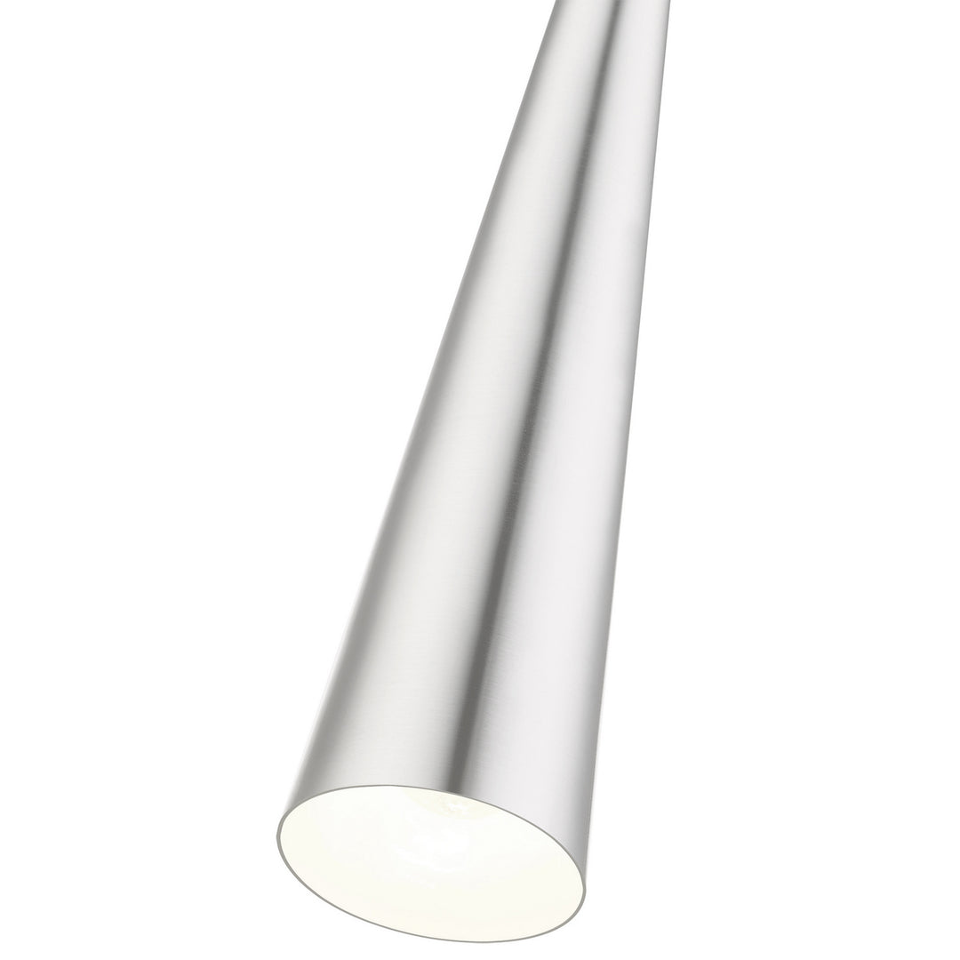 Livex Noho 49631-66 Pendant Light - Brushed Aluminum w/Polished Chrome