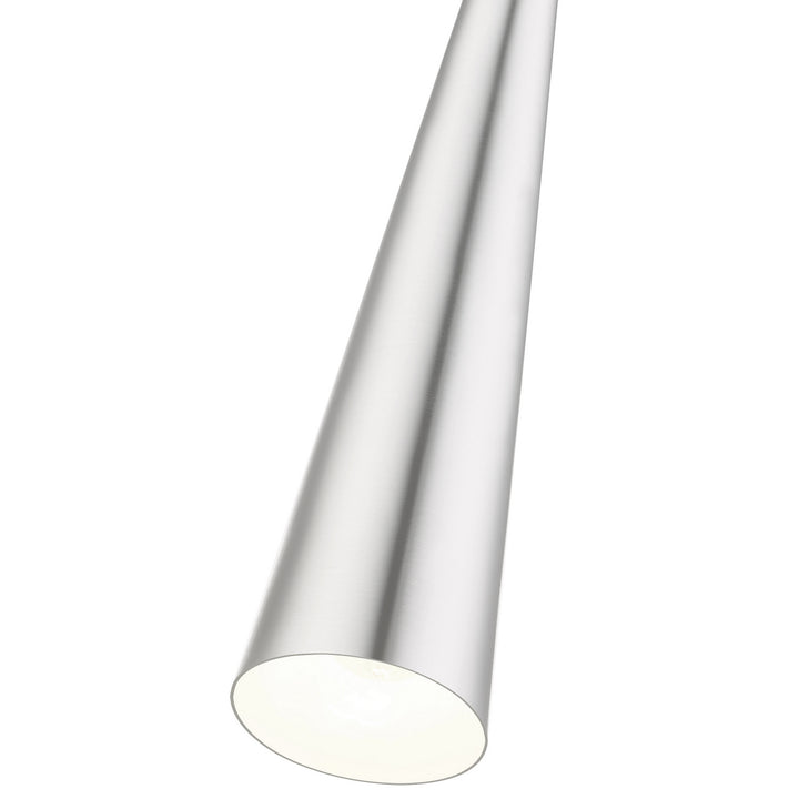 Livex Noho 49631-66 Pendant Light - Brushed Aluminum w/Polished Chrome