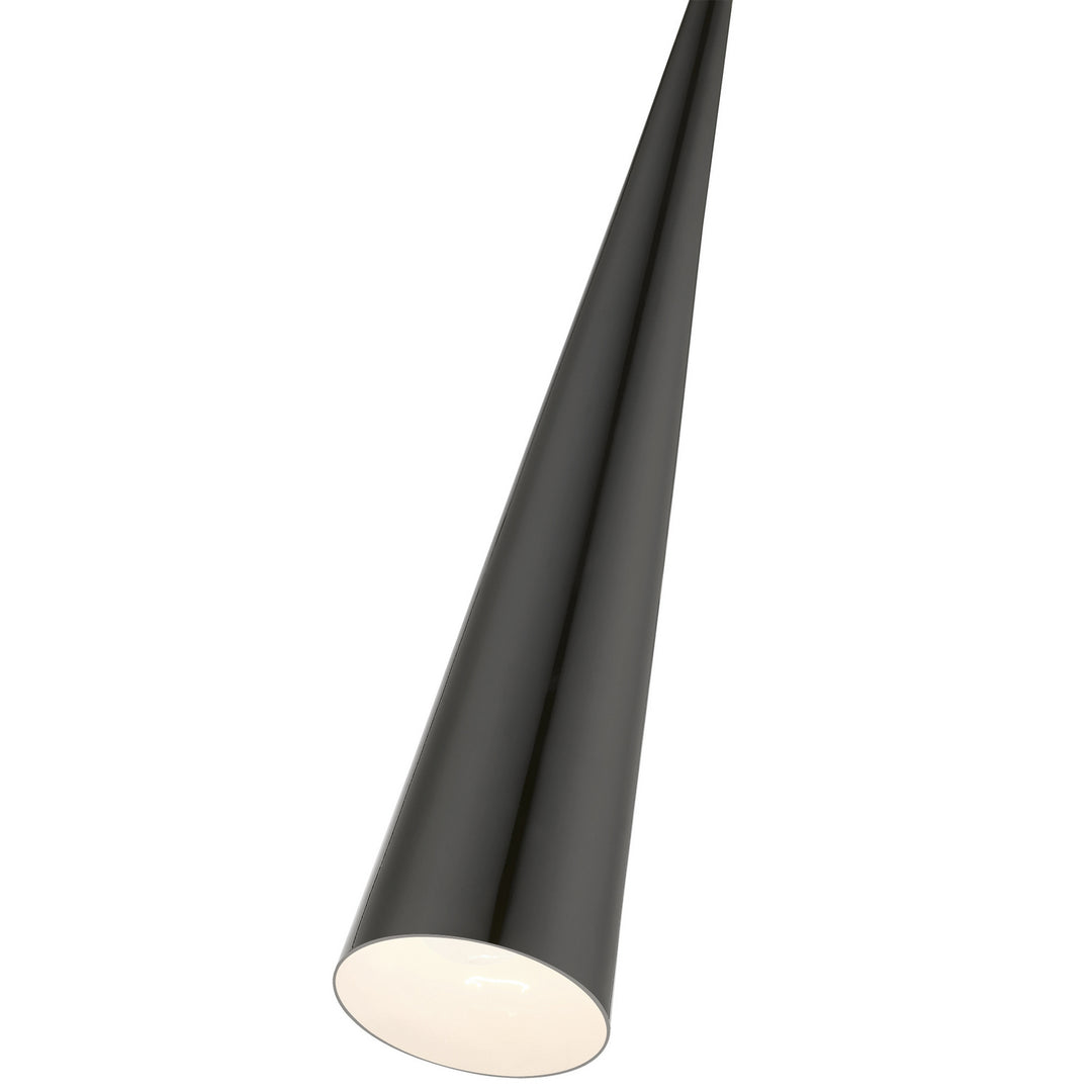 Livex Noho 49631-68 Pendant Light - Shiny Black w/Polished Chrome