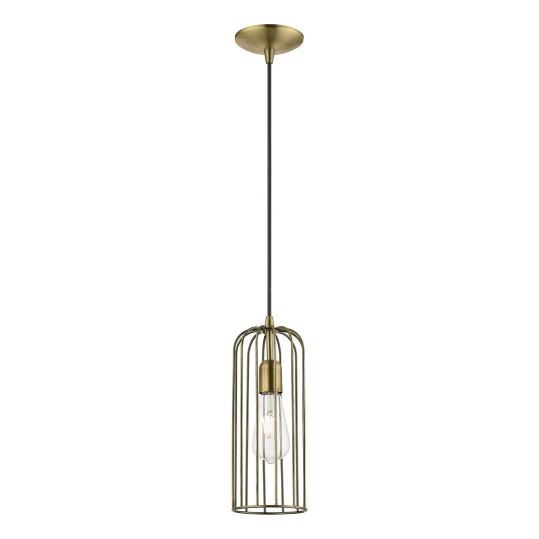 Livex Glenbrook 49713-01 Pendant Light - Antique Brass