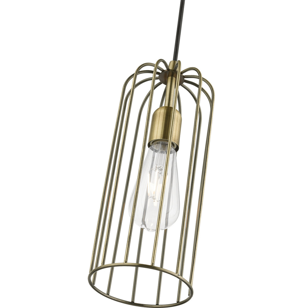 Livex Glenbrook 49713-01 Pendant Light - Antique Brass