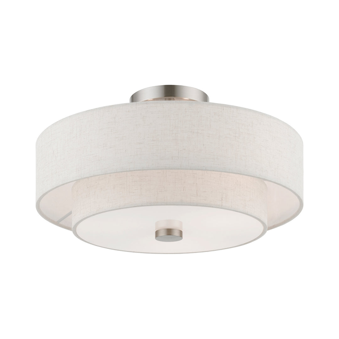 Livex Meridian 51084-91 Ceiling Light - Brushed Nickel