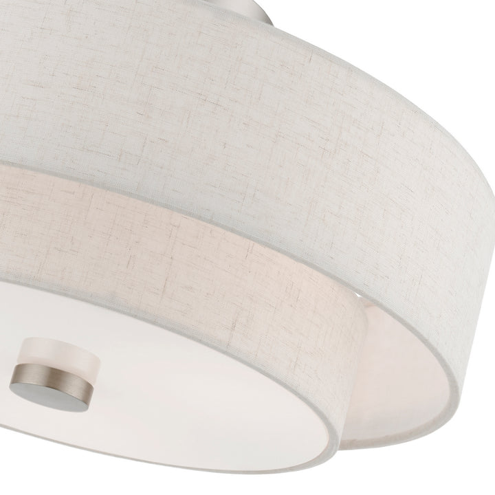 Livex Meridian 51084-91 Ceiling Light - Brushed Nickel