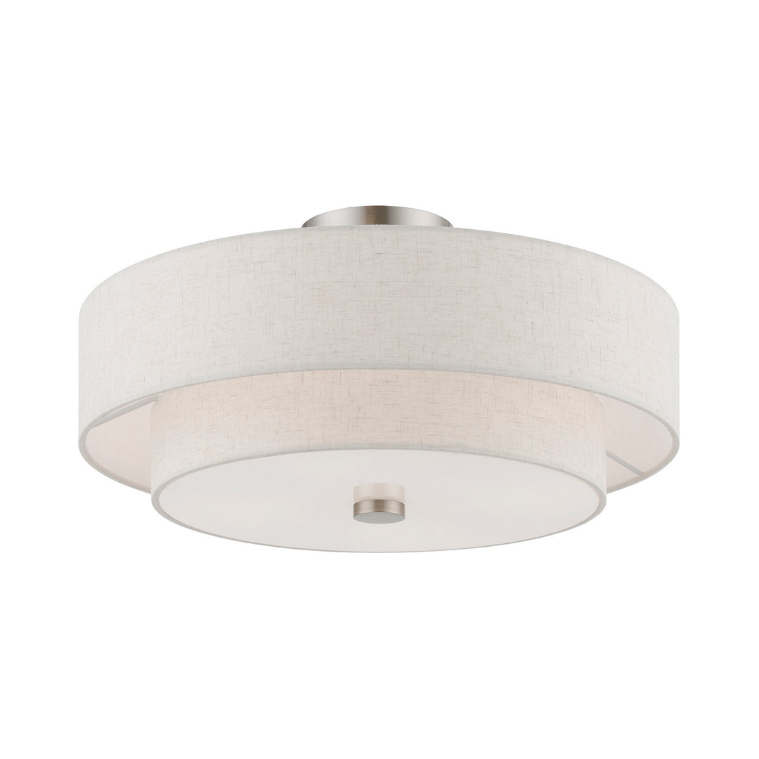 Livex Meridian 51085-91 Ceiling Light - Brushed Nickel