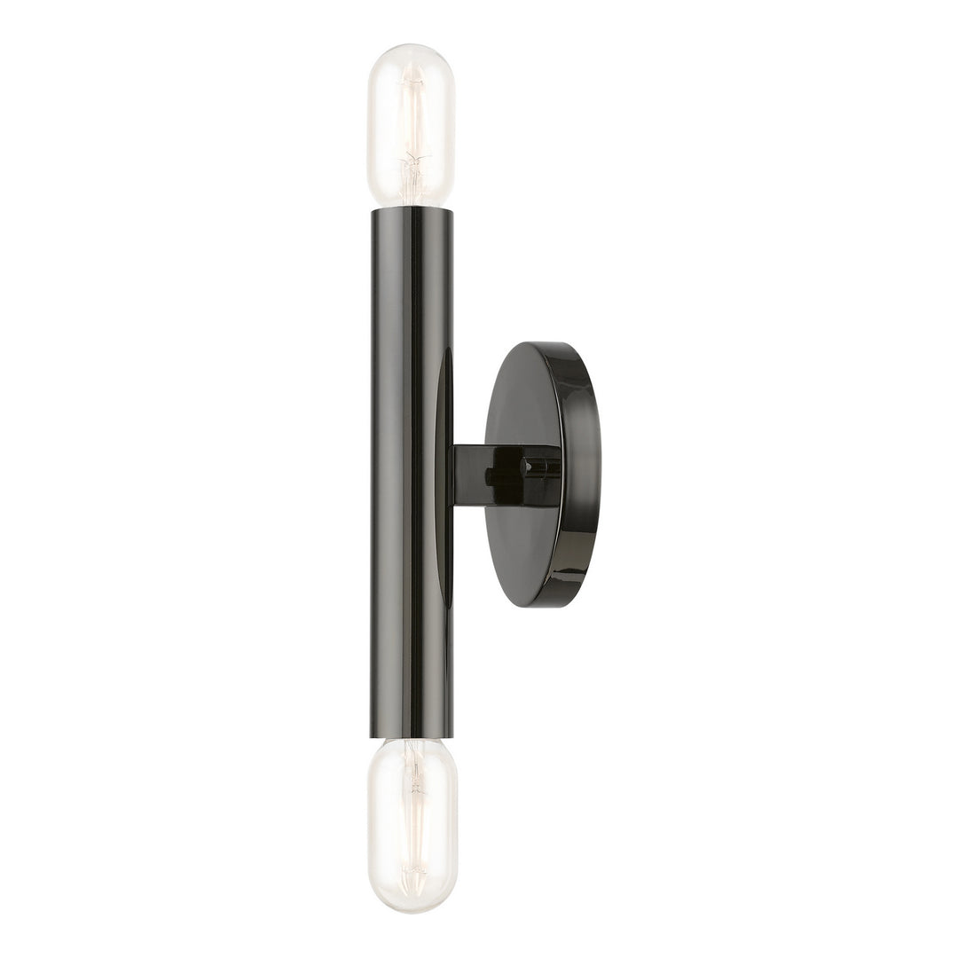 Livex Copenhagen 51132-46 Wall Sconce Light - Black Chrome