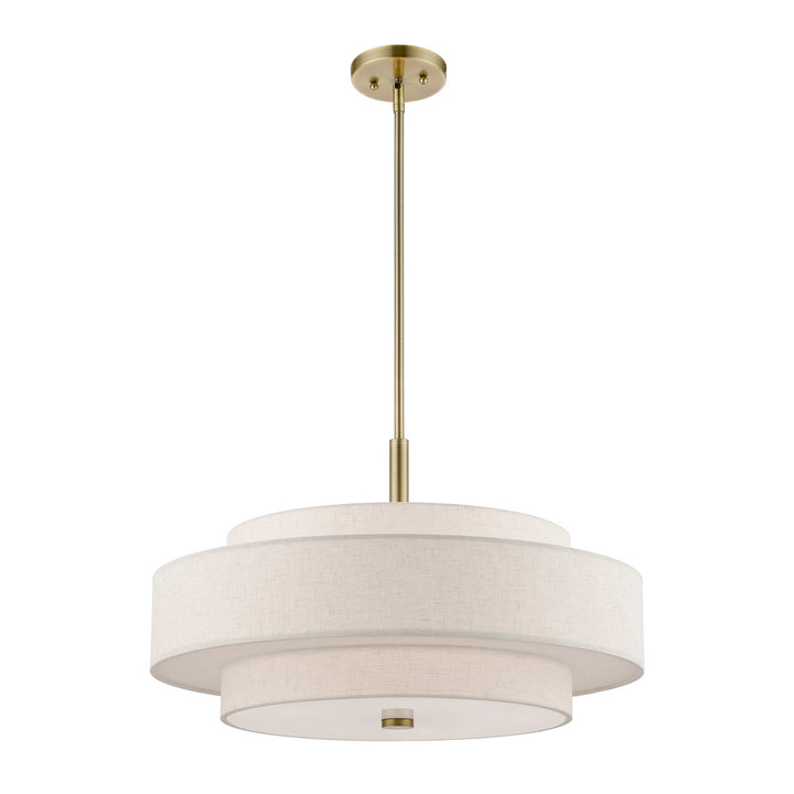 Livex Monroe 52138-01 Pendant Light - Antique Brass