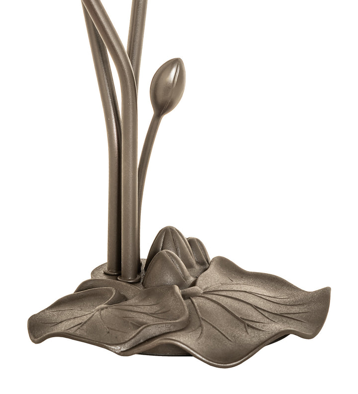 Meyda Tiffany Lighting 136434 Green Three Light Table Lamp Lamp Bronze / Dark