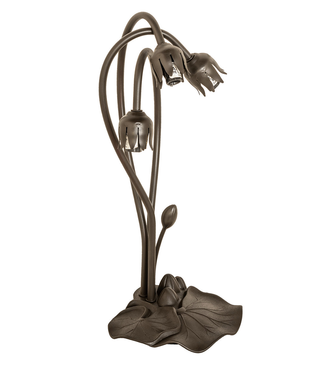 Meyda Tiffany Lighting 173809 White Three Light Table Lamp Lamp Bronze / Dark
