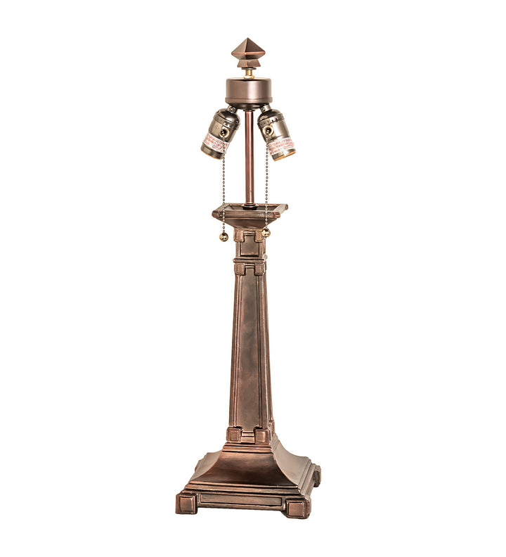 Meyda Tiffany Lighting 17382 Diamond Band Mission Two Light Table Lamp Lamp Bronze / Dark