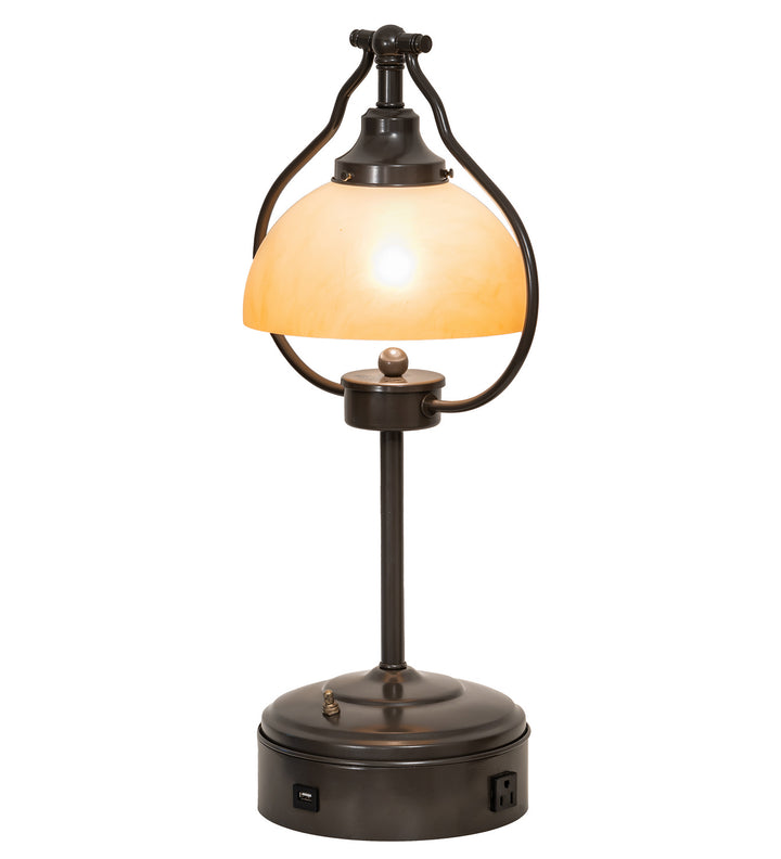 Meyda Tiffany Lighting 247040 Sedgwick One Light Table Lamp Lamp Bronze / Dark