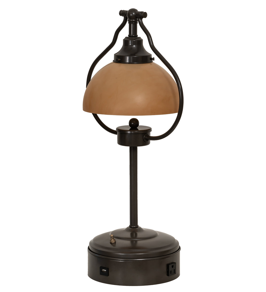Meyda Tiffany Lighting 247040 Sedgwick One Light Table Lamp Lamp Bronze / Dark
