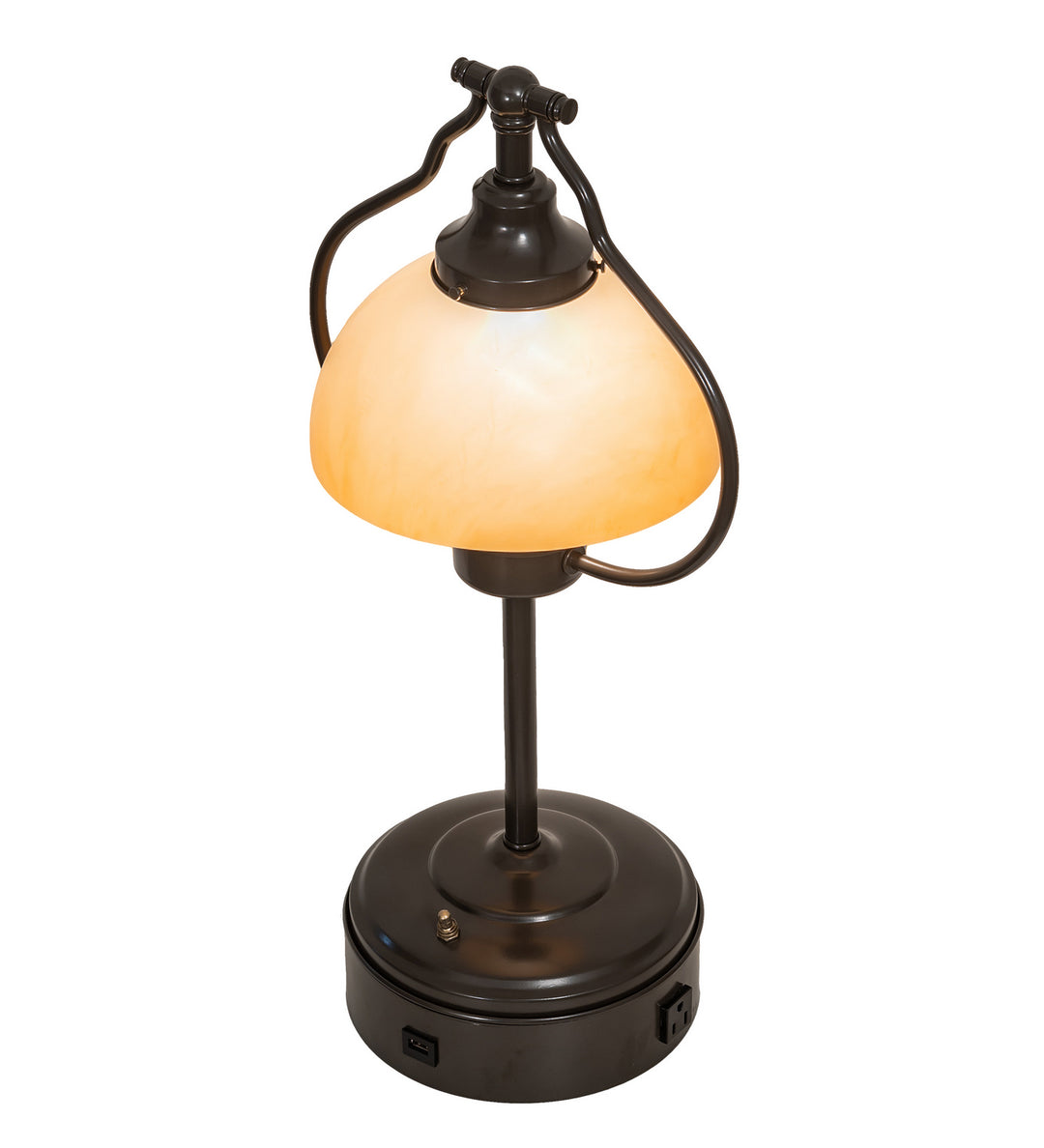 Meyda Tiffany Lighting 247040 Sedgwick One Light Table Lamp Lamp Bronze / Dark