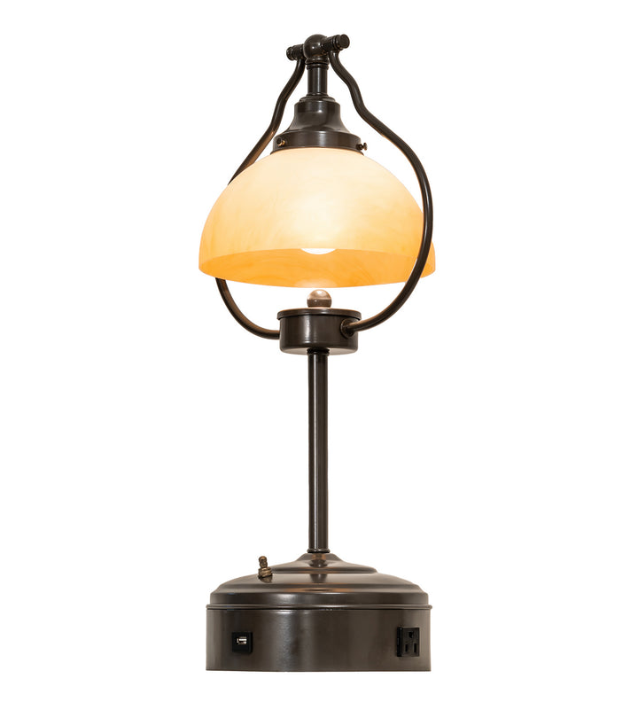 Meyda Tiffany Lighting 247040 Sedgwick One Light Table Lamp Lamp Bronze / Dark
