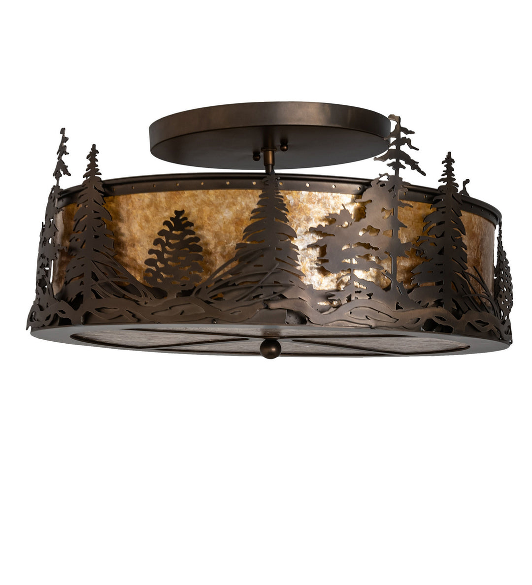 Meyda Tiffany Wildlife At Dusk 248523 Ceiling Light - Antique Copper,Burnished