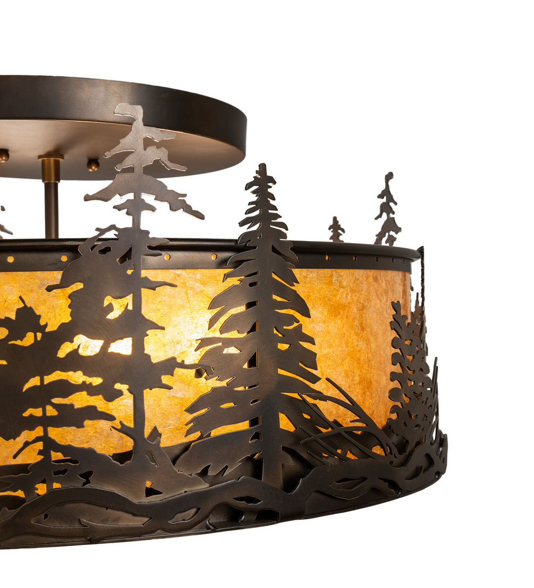 Meyda Tiffany Wildlife At Dusk 248523 Ceiling Light - Antique Copper,Burnished