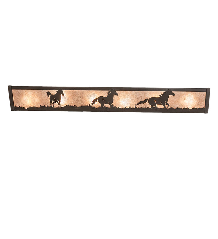 Meyda Tiffany Running Horses 250531 Bath Vanity Light 6 in. wide - Oil Rubbed Bronze
