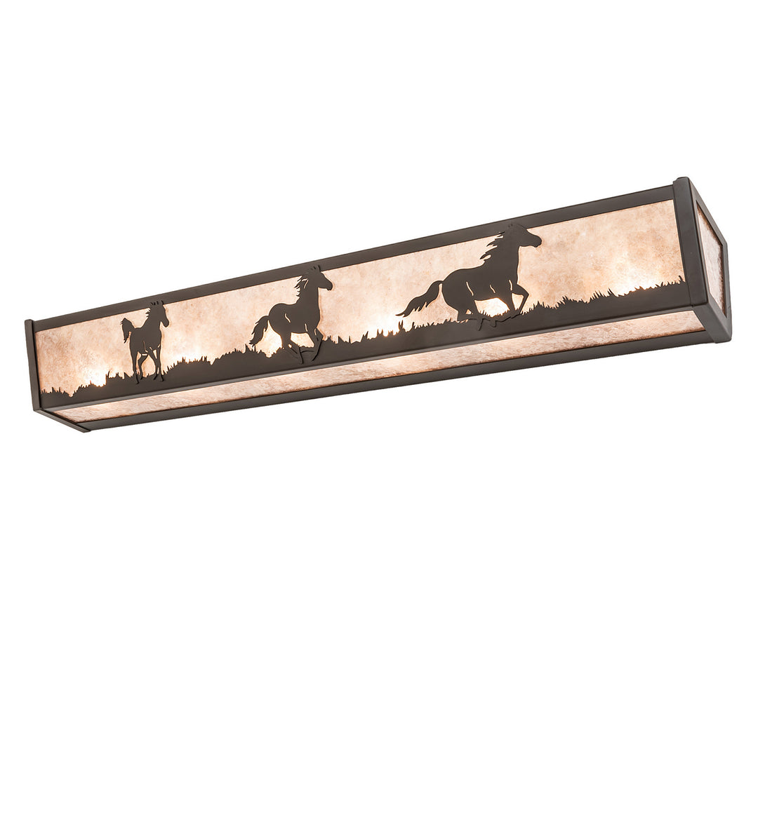 Meyda Tiffany Running Horses 250531 Bath Vanity Light 6 in. wide - Oil Rubbed Bronze