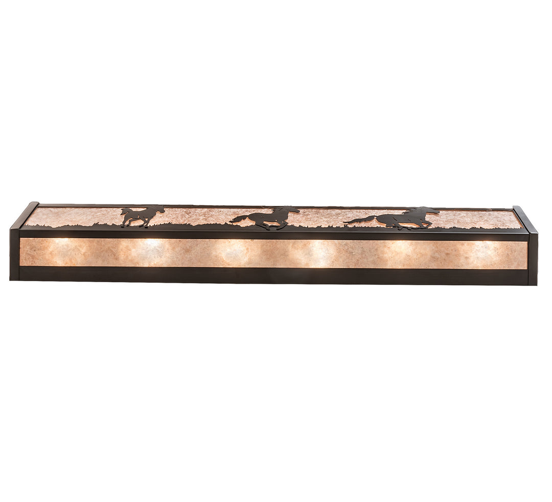 Meyda Tiffany Running Horses 250531 Bath Vanity Light 6 in. wide - Oil Rubbed Bronze