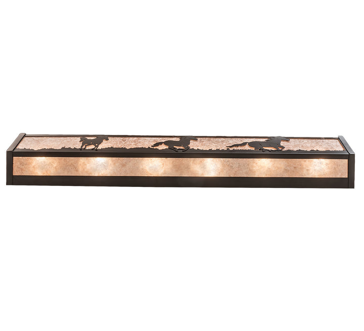 Meyda Tiffany Running Horses 250531 Bath Vanity Light 6 in. wide - Oil Rubbed Bronze