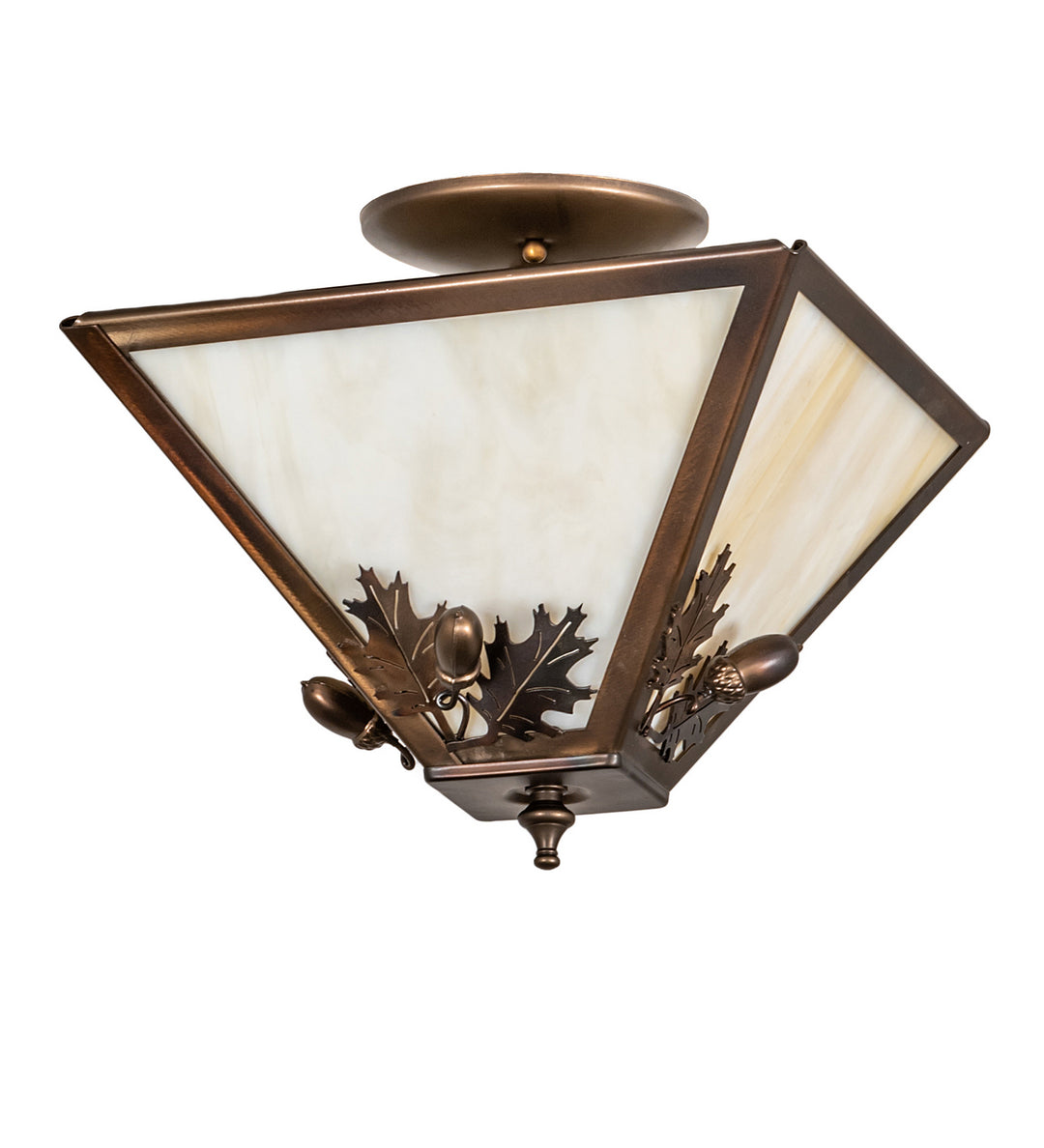 Meyda Tiffany Oak Leaf & Acorn 252002 Ceiling Light - Antique Copper,Burnished