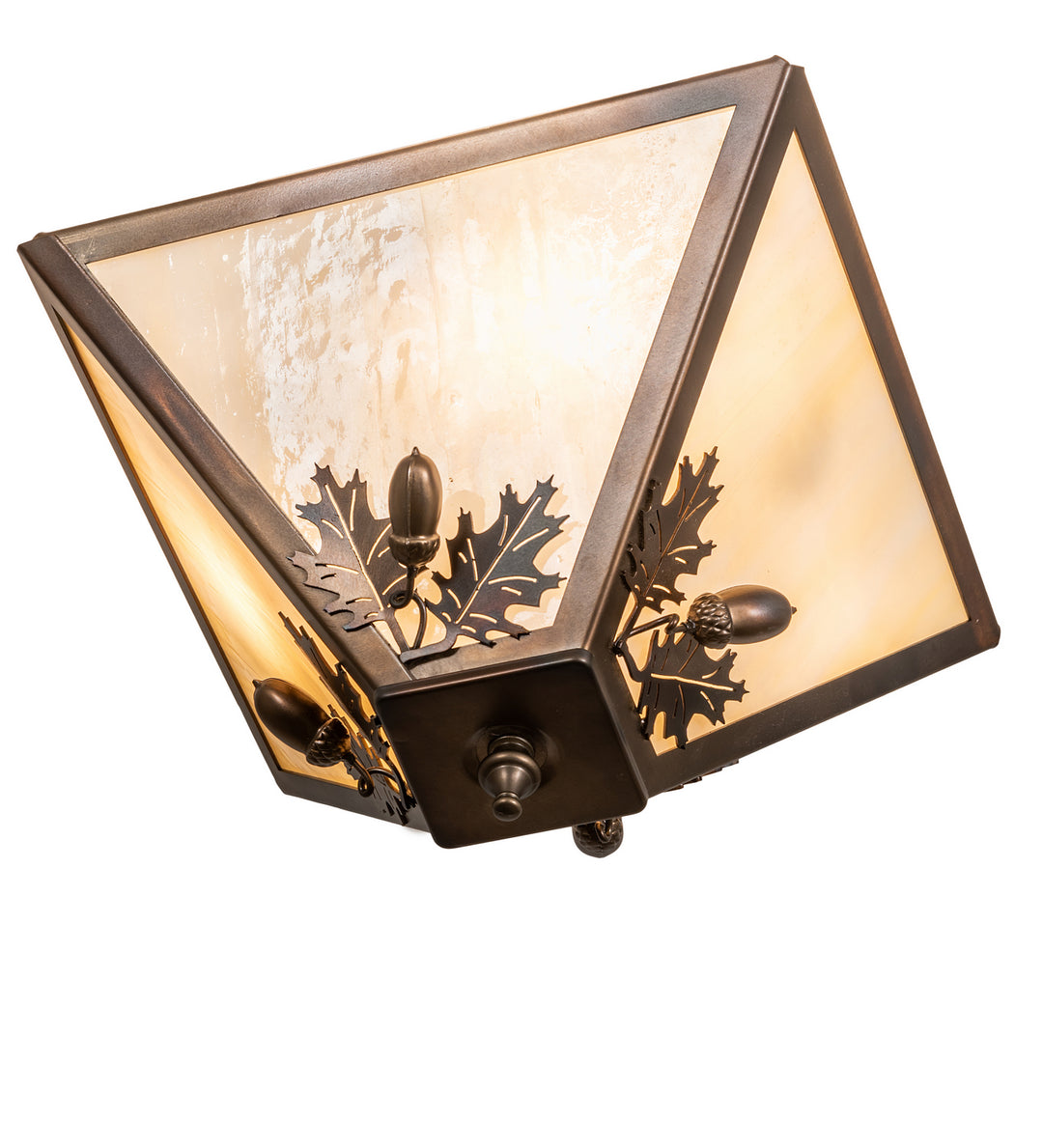 Meyda Tiffany Oak Leaf & Acorn 252002 Ceiling Light - Antique Copper,Burnished