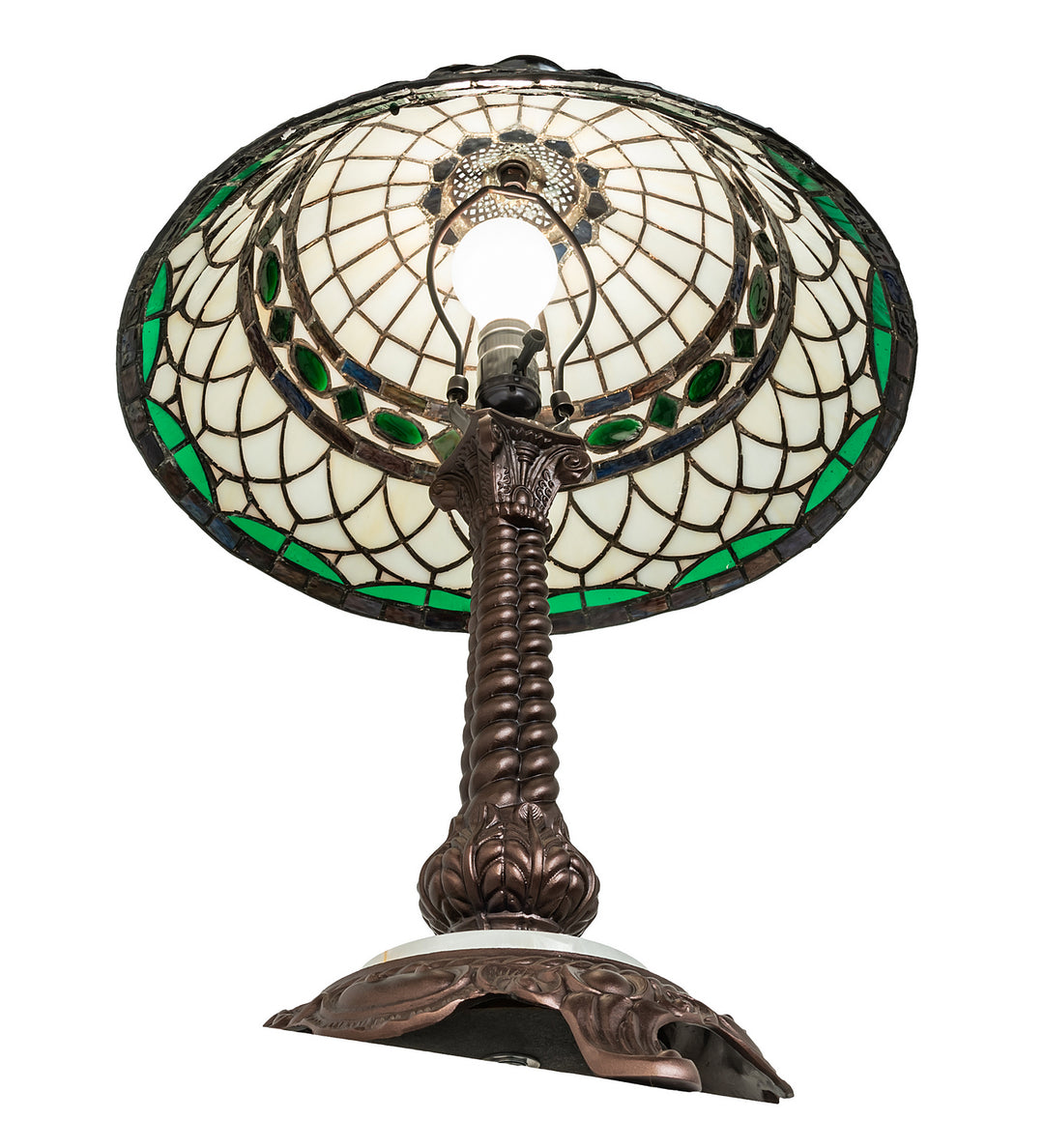 Meyda Tiffany Lighting 253640 Tiffany Roman One Light Table Lamp Lamp Bronze / Dark