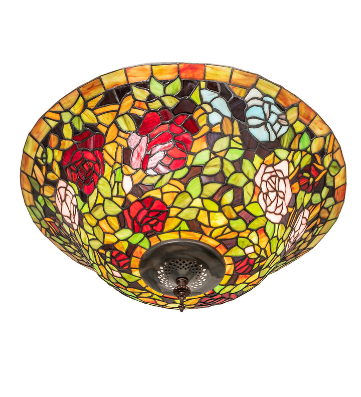 Meyda Tiffany Tiffany Rosebush 253925 Ceiling Light - Mahogany Bronze