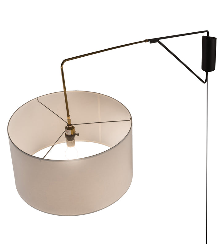 Meyda Tiffany Lighting 254719 Cilindro Led Swing Arm Wall Sconce Lamp Brass - Antique