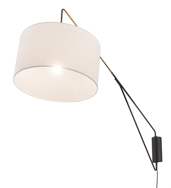 Meyda Tiffany Lighting 254719 Cilindro Led Swing Arm Wall Sconce Lamp Brass - Antique