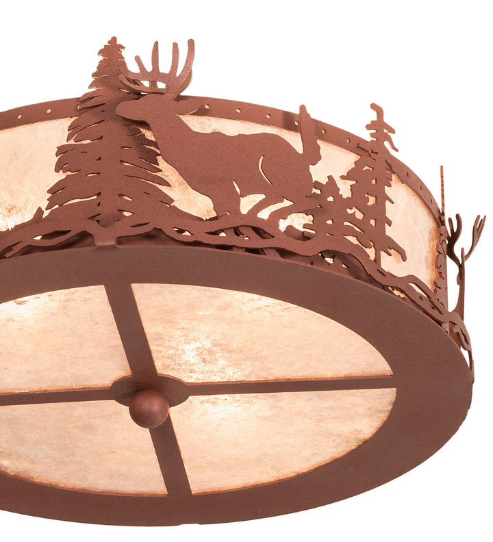 Meyda Tiffany Deer At Dusk 254762 Ceiling Fan - Rust