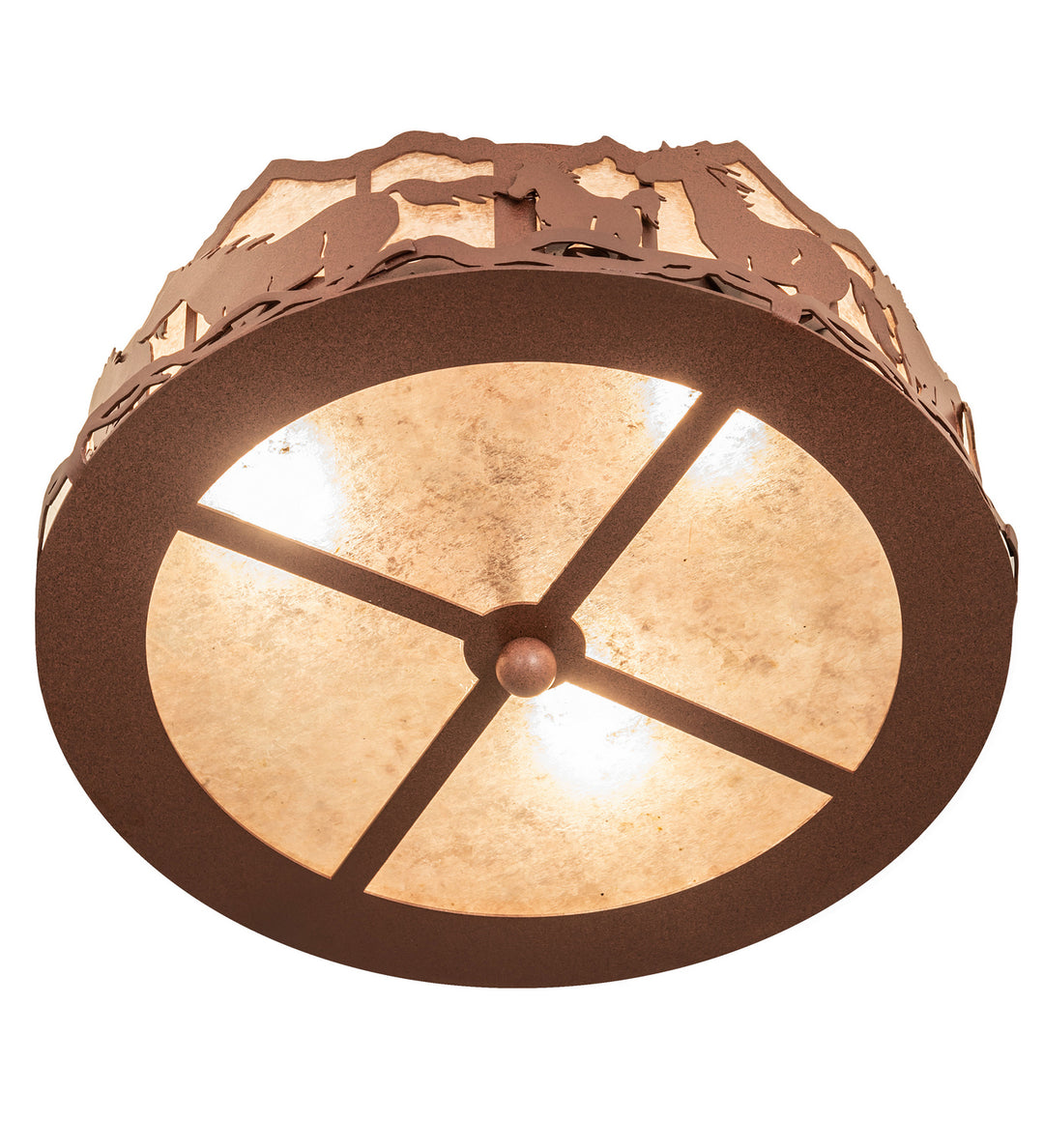 Meyda Tiffany Running Horses 254823 Ceiling Light - Rust