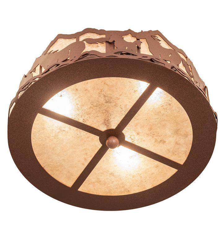 Meyda Tiffany Running Horses 254823 Ceiling Light - Rust