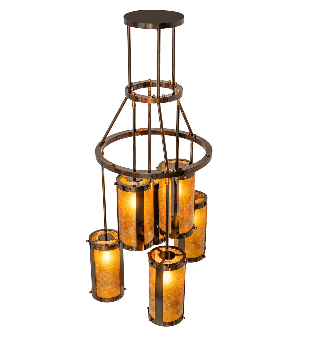 Meyda Tiffany Cartier 250768 Chandelier Light - Transparent Copper,Burnished