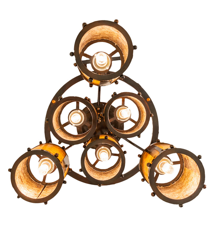 Meyda Tiffany Cartier 250768 Chandelier Light - Transparent Copper,Burnished