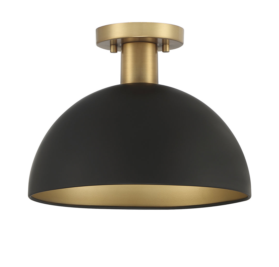 Meridian M60071MBKNB Ceiling Light - Matte Black with Natural Brass
