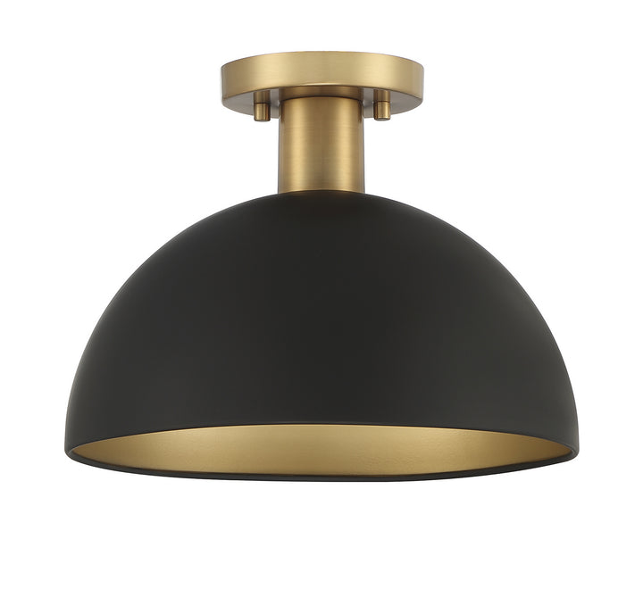 Meridian M60071MBKNB Ceiling Light - Matte Black with Natural Brass