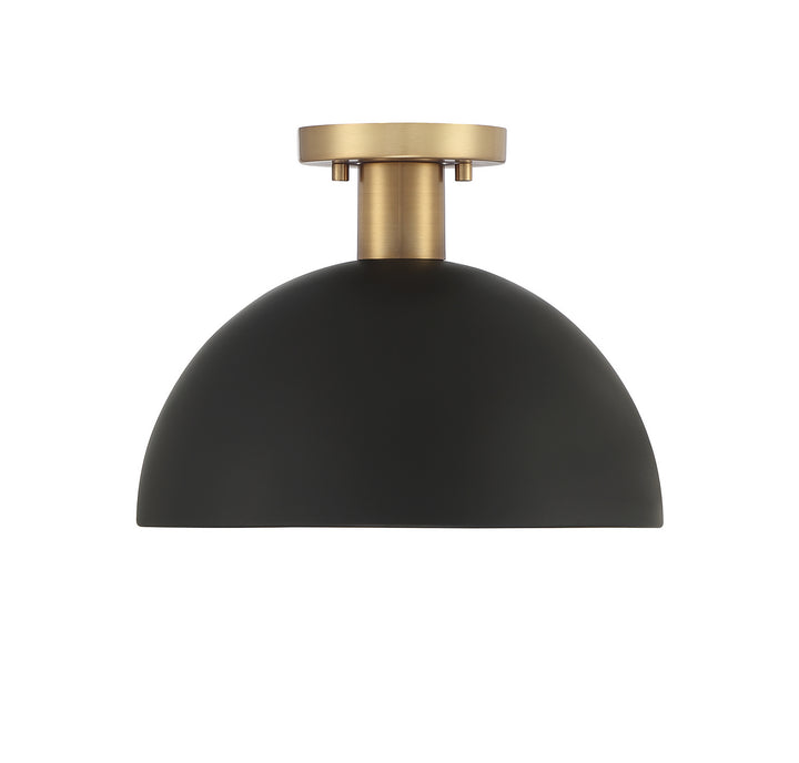 Meridian M60071MBKNB Ceiling Light - Matte Black with Natural Brass