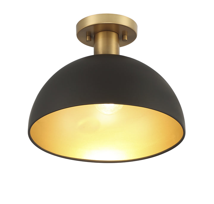 Meridian M60071MBKNB Ceiling Light - Matte Black with Natural Brass
