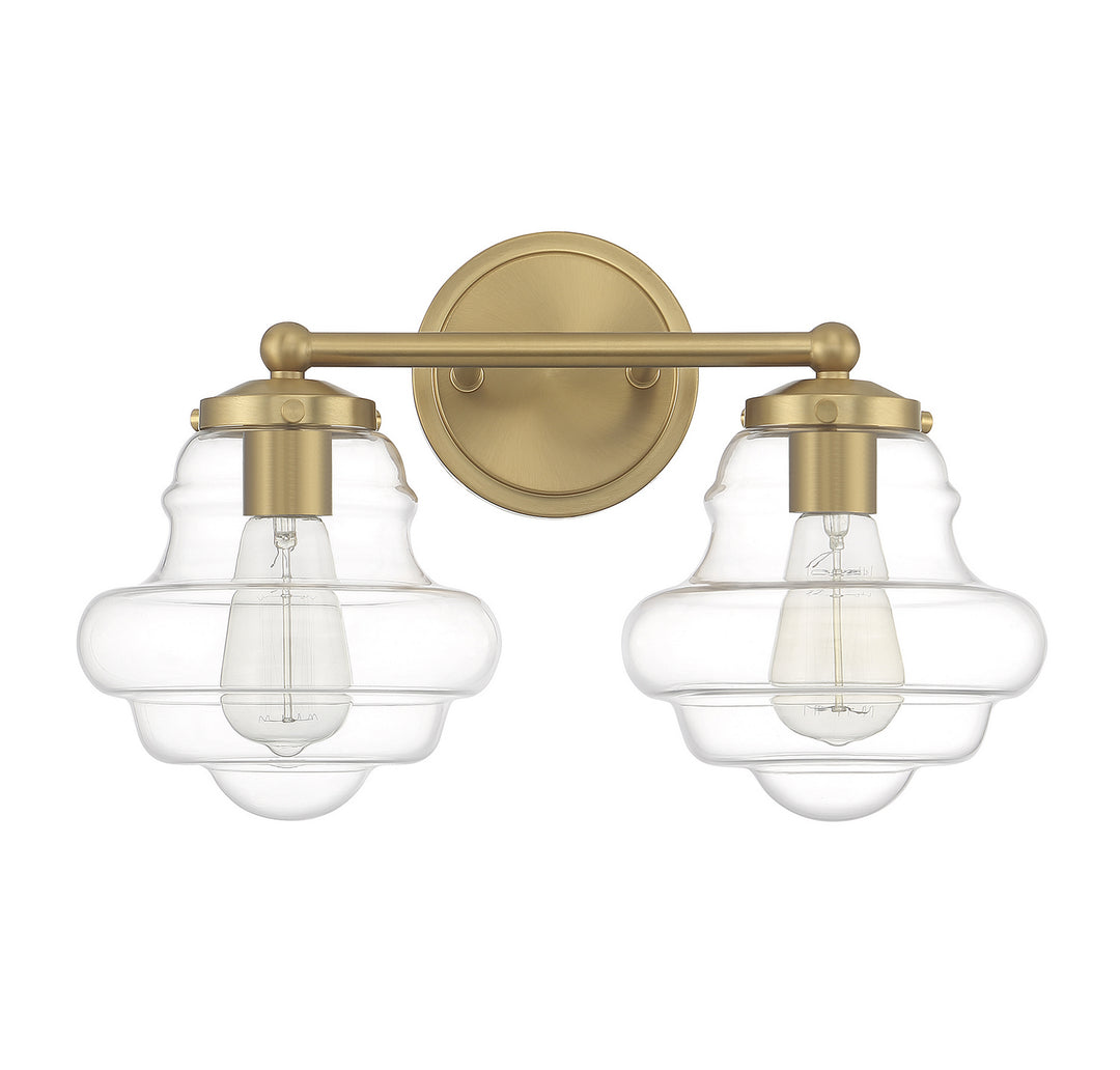 Meridian M80072NB Bath Vanity Light 17 in. wide - Natural Brass